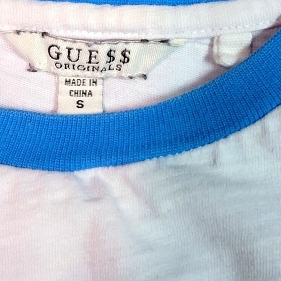 A$AP Rocky x Guess Collection Color Stripe Logo Tee Size Small - Picture 3 of 3